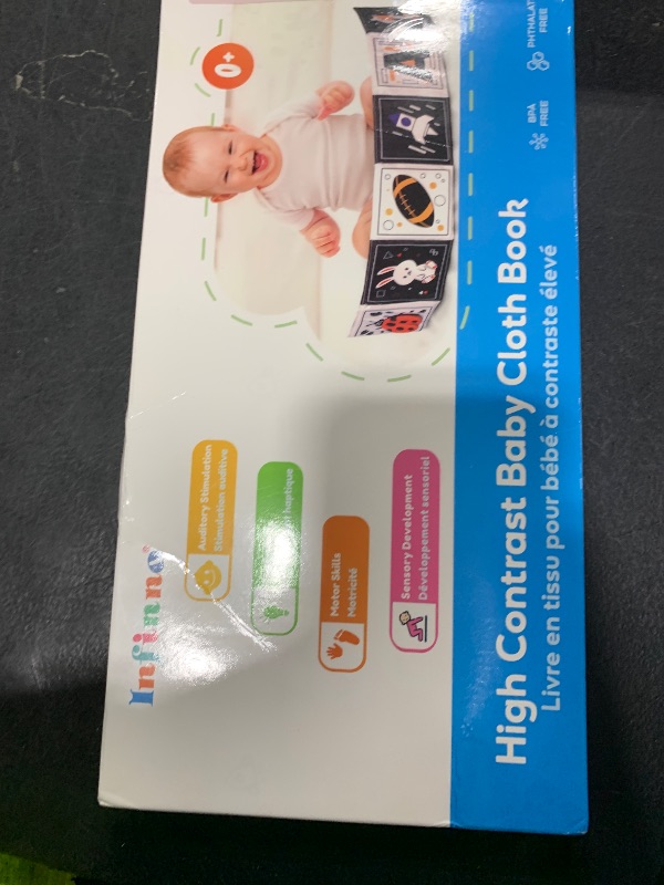 Photo 1 of Infinno High Contrast Baby Toys for Newborn, Tummy Time Mirror Black and White Toys for 0-6 Months, Visual Sensory Soft Baby Book for Infant 0-3-6 Months Baby Essentials