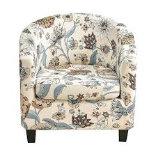 Photo 1 of Club Chair Slipcover 2 Piece Stretch Printed Round Barrel Chair Covers Removable Tub Chair Slipcover with Elastic Bottom Chair Coverings Furniture Protector Cover for Living Room
