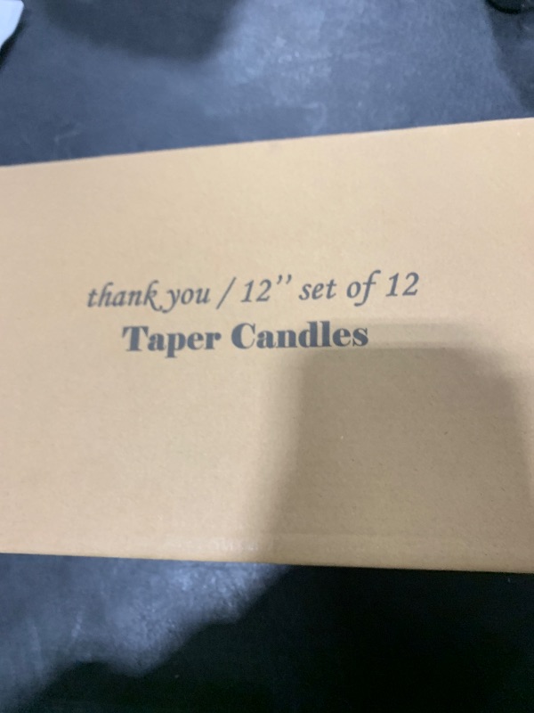 Photo 1 of LPUSA Sahara Beige Tall Taper Candles 12 inch Unscented Smokeless Long Tall Tapered Candle for Candlesticks Sticks Wedding Advent Home Decor Dinner Christmas?Set of 12