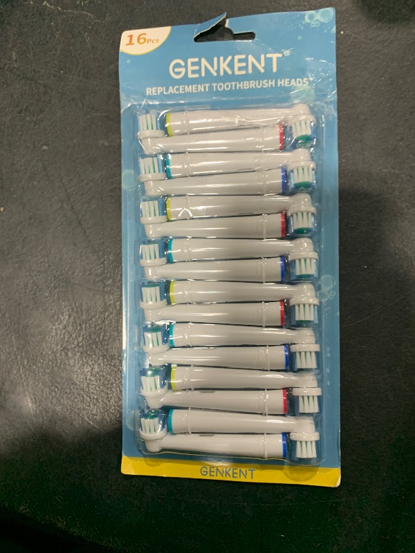 Photo 1 of Replacement Toothbrush Heads Compatible with Oral-B Braun, 16 Pcs Professional Electric Toothbrush Heads Brush Heads for Oral B Replacement Heads Refill Pro 500/1000/1500/3000/3757/5000/7000/7500/8000