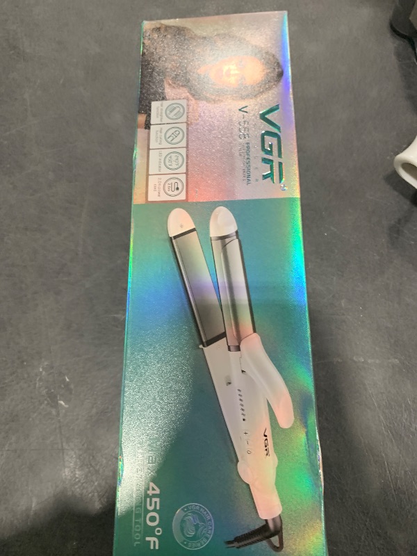 Photo 1 of VGR Dual Voltage(100~250V) Travel Curling Iron with European Plug Adapter for International Travel, Europe Travel Essentials for Women, European Travel Must Haves