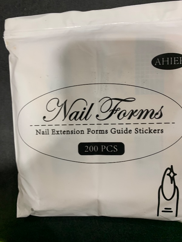 Photo 1 of 200 PCS Nail Forms for Builder Gel, AHIER Self-adhesive Nail Extension Forms for DIY at Home Professional Nails Art Supplies