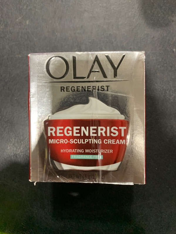Photo 1 of Olay Face Moisturizer, Regenerist Micro-Sculpting Cream for Women, Fragrance-Free - Hydrating, Anti-Aging, Anti-Wrinkle, Firming Skin Care - Hyaluronic Acid, Niacinamide, Amino Peptides, 1.7 Oz