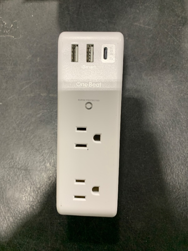 Photo 1 of Surge Protector Outlet Extender with Rotating Plug - One Beat 6 AC Multi Plug Outlet with 3 USB Ports (1 USB C), 1800J Wall Charger, 3-Sided Power Strip Spaced Outlet Splitter for Home Office Travel