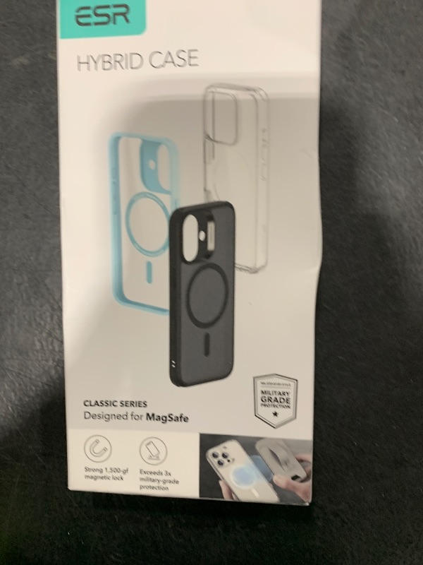 Photo 1 of ESR for iPhone 16 Pro Case, Compatible with MagSafe, Shockproof Military-Grade tection, Magnetic iPhone Case for iPhone 16 Pro, Classic Hybrid Case (HaloLock), Frosted Black