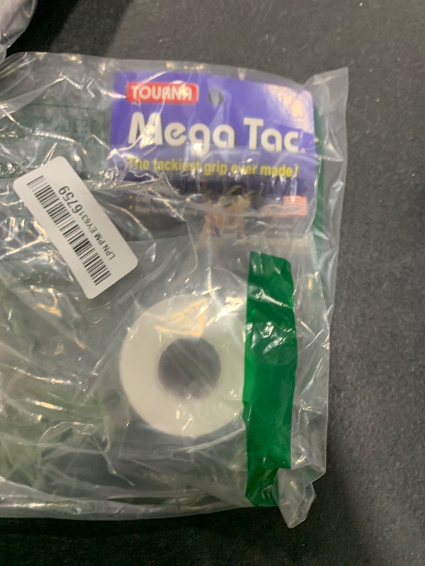 Photo 1 of Tourna Mega Tac Extra Tacky Overgrip, 3 Grips per Pack, White