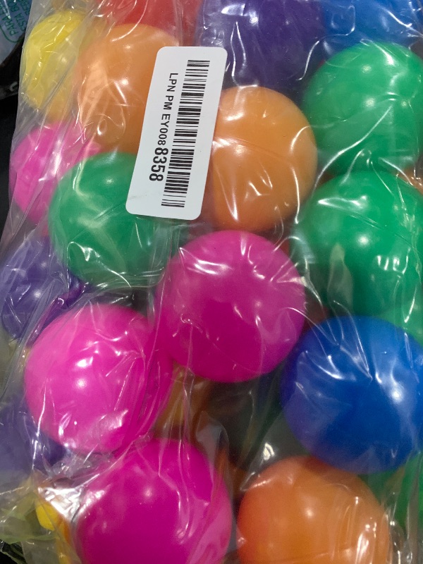 Photo 1 of Hovenlay Ball Pit Balls Phthalate Free BPA Free Crush Proof Plastic - 7 Bright Colors in Reusable Play Toys for Kids with Storage Bag