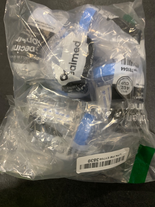 Photo 1 of Dealmed Specimen Collection Containers Single Use Urine Specimen Cups, Screw on Leak Resistant Lid, Included ID Label, 4 oz, 5 Count