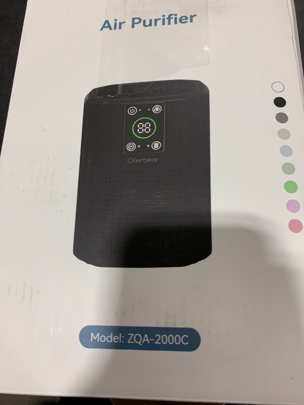 Photo 1 of PARTS ONLY -------------------------Air Purifiers for Bedroom Home Up to 1350 Ft², Oterbear Room Air Cleaner with H13 True HEPA Filter with Sleep Mode, Aroma Function, Ambient Light, Remove Dander Smoke Pollen Odor, Black