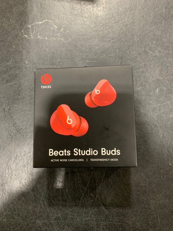 Photo 1 of Beats Studio Buds - True Wireless Noise Cancelling Earbuds - Compatible with Apple & Android, Built-in Microphone, IPX4 Rating, Sweat Resistant Earphones, Class 1 Bluetooth Headphones - Red