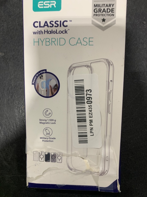 Photo 1 of ESR for iPhone 14/iPhone 13 Case, Compatible with MagSafe, Classic Hybrid Magnetic Mobile Phone Case iPhone 14/13 Case, Military Standard, Drop Protection, Clear
