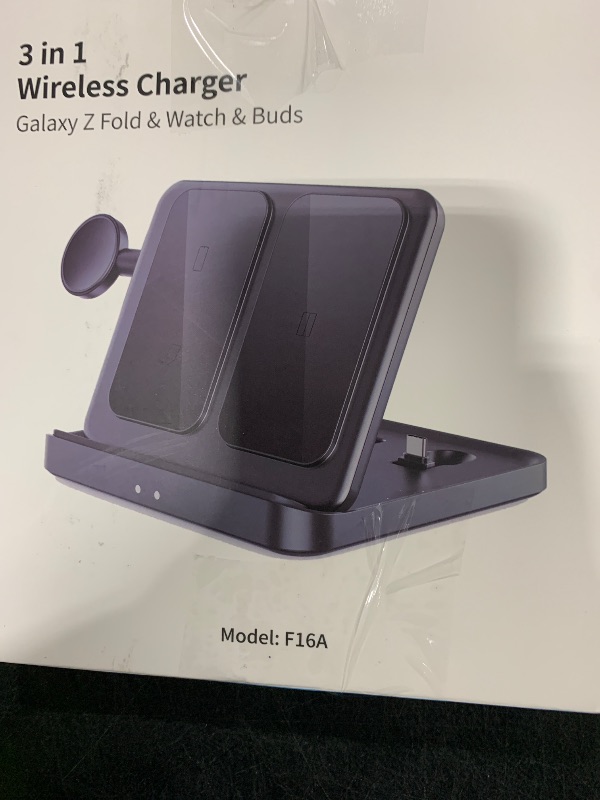 Photo 1 of voppton for Samsung Galaxy Z Fold 7 6 5 4 Wireless Charger Station, Foldable 3 in 1 Wireless Charging Stand for Z Flip7 S25 Ultra/Galaxy Watch/Galaxy Buds, Charger Stand Dock for Travel