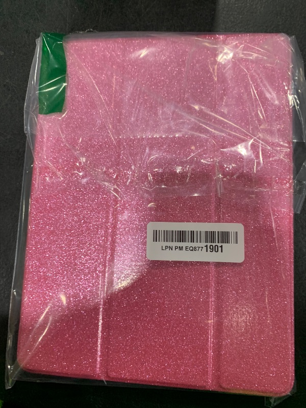 Photo 1 of INFILAND Case for iPad 6th/5th Generation 9.7 Inch 2018/2017, iPad Air 2 Cute Glitter Clear Protective Cover for Kids, Girls, Woman, with Pencil Holder (Pink)