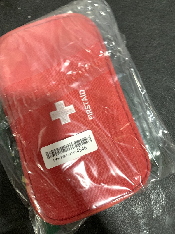 Photo 1 of TOPASION Portable Empty First Aid Kit Bag, Travel Medicine Pouch, Small Medical Bag (Red)