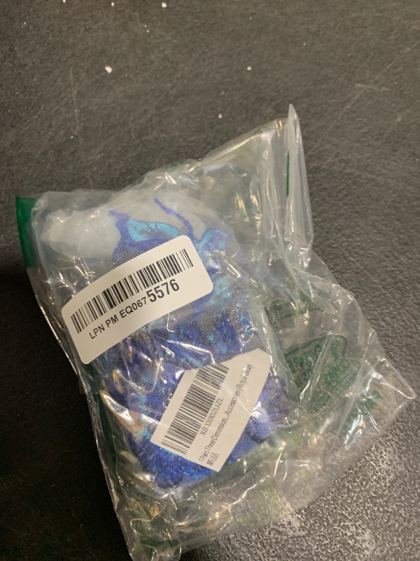 Photo 1 of 1 Pairs Three Dimensional Embroidery Hot Drill Sequin Nail Bead Lace Flower Piece Manual DIY Applique Clothing Patch Decorative Lace Accessories (Royal Blue)