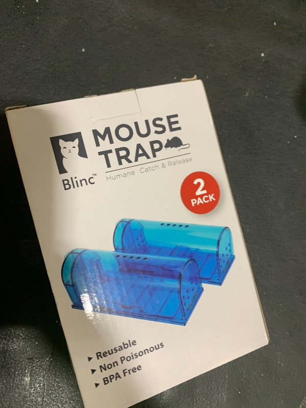 Photo 1 of Humane Mouse Trap | Catch and Release Mouse Traps That Work | Mice Trap No Kill for mice/Rodent Pet Safe (Dog/Cat) Best Indoor/Outdoor Mousetrap Catcher Non Killer Small Capture Cage (Blue)