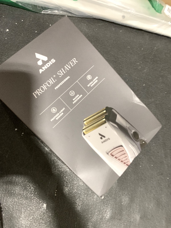 Photo 1 of Andis TS-1 17235 Pro Foil Lithium Titanium Foil Shaver, Cord/Cordless, Smooth Shaving Cordless Shaver with Charger, Gray