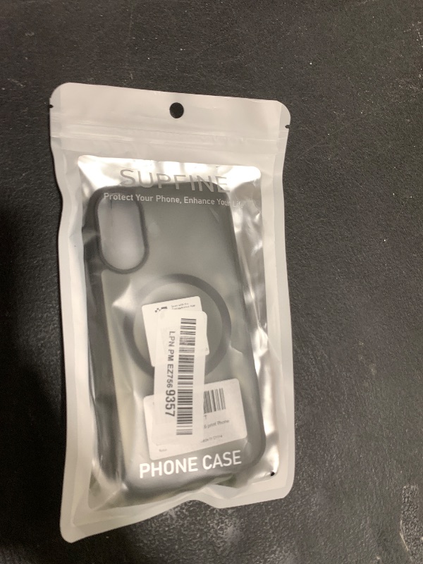 Photo 1 of SUPFINE Magnetic for iPhone 16 Case (Compatible with MagSafe) (Military Grade Drop Protection) Translucent Matte Shockproof with Anti-Fingerprint Phone Cover,Black