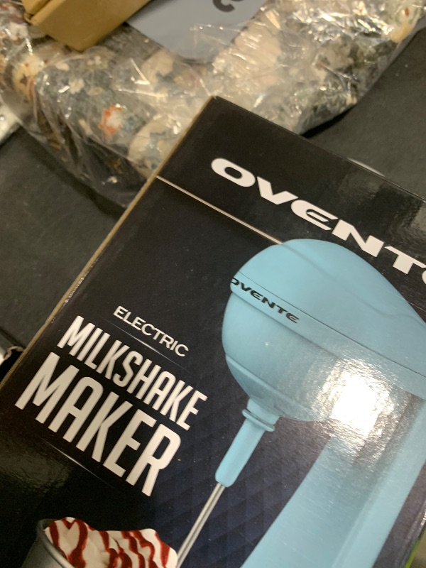 Photo 1 of OVENTE Classic Milkshake Maker Machine with 2 Speed Setting, Safety Lock & 15.2 Ounce Stainless Steel Mixing Cup & Rod, Electric Drink Mixer Ideal for Malted Milk, Protein Shakes & More, Blue MS2070BL
