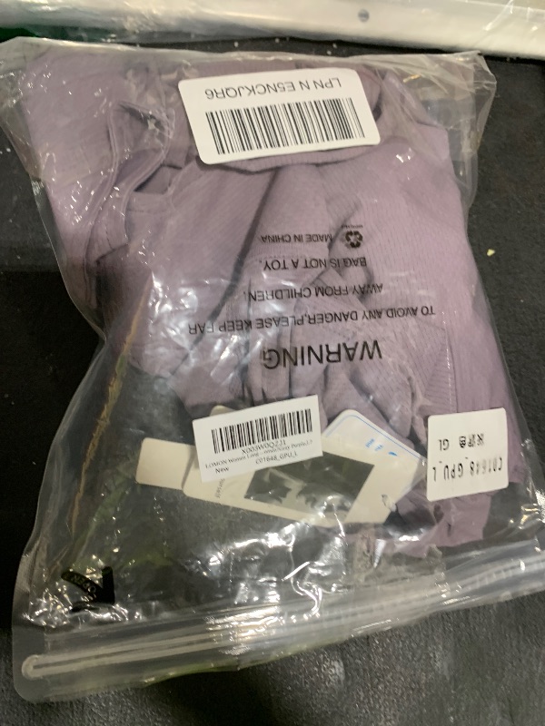 Photo 1 of LOMON Women Long Sleeve Shirts Sun Protection 1/4 Zip Summer Quick Dry Hiking Shirts Quarter Zip Pullover Women?Gray Purple,L?