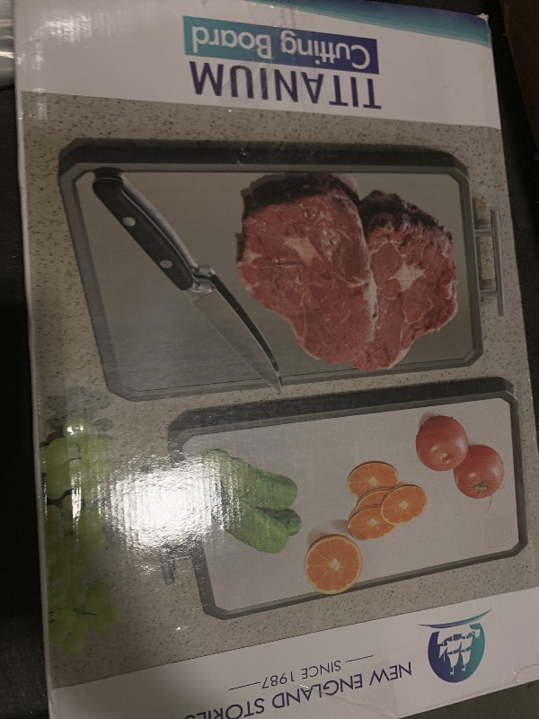 Photo 1 of Titanium Cutting Boards for Kitchen, Large 16x11 Inch Pure Titanium and Wheat Straw PP Double Sided Chopping Board, Dishwasher Safe, Easy to Clean