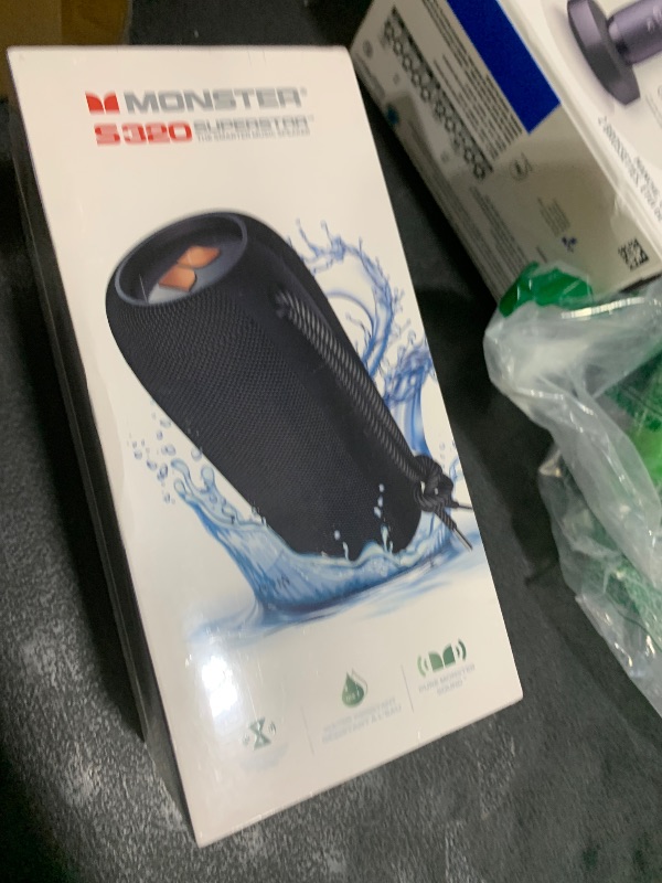 Photo 1 of Monster S320 Bluetooth Speaker, 40W True Wireless,360° Stereo Sound Effect,IPX7 Waterproof, 32 Hour Playing Time,Suitable for Outdoor Portable Speaker (Black).