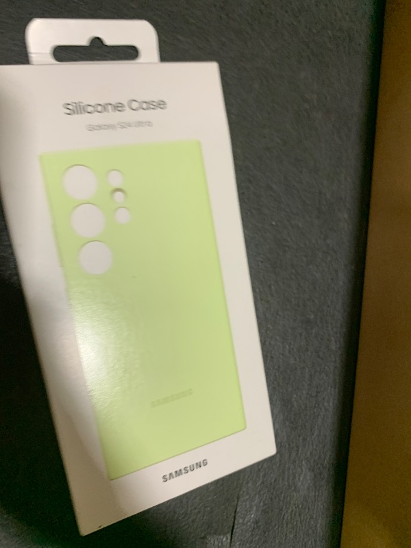 Photo 1 of SAMSUNG Galaxy S24 Ultra Silicone Phone Case, Protective Cover with Color Variety, Smooth Grip, Soft and Sleek Design, Snug Fit, US Version, EF-PS928TGEGUS, Lime