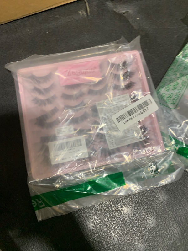 Photo 1 of Lashes Natural Look Wispy Fasle Eyelashes 12mm Short Faux Mink Eyelashes Cat Eye Natural Strip Lashes Pack by Zegaine 16 Pairs