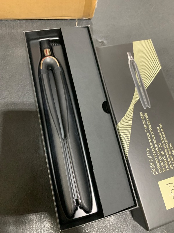 Photo 1 of ghd Platinum+ Styler - 1” Smart Flat Iron Hair Straightener - Professional Ceramic Styling Tool with Predictive Heat Control and Automatic Shut-Off - More Shine and More Color Protection - Black