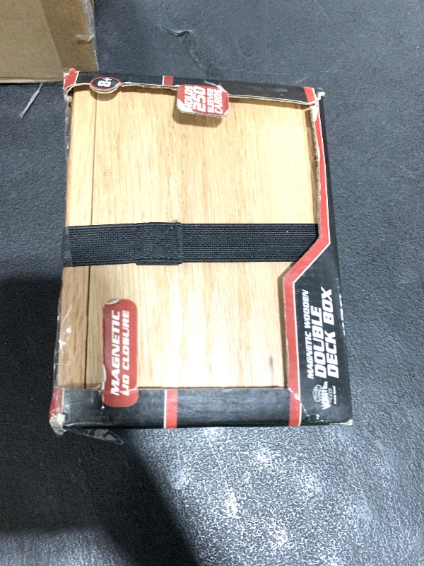 Photo 1 of Monster Wooden Double Deck Box w Strong Magnetic Lid & Security Band- Premium Holds 250 Sleeved Cards- Compatible with Yugioh, Commander Magic The Gathering MTG Sport Cards Trading TCG Game, Gift