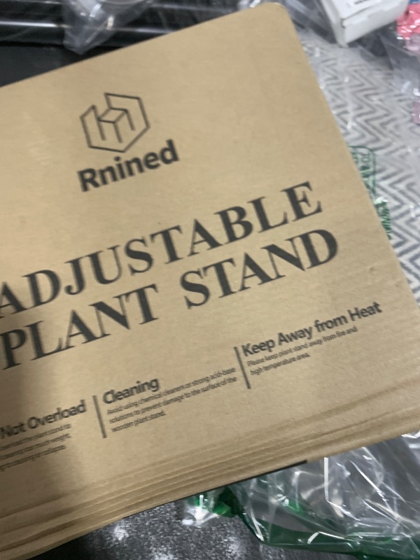 Photo 1 of Rnined Adjustable Plant Stand Indoor,Bamboo Mid Century Modern Plants Stands, Stable Plant Holder,Fit 8 9 10 11 12 inch Pots (Pot & Plant Not Included)