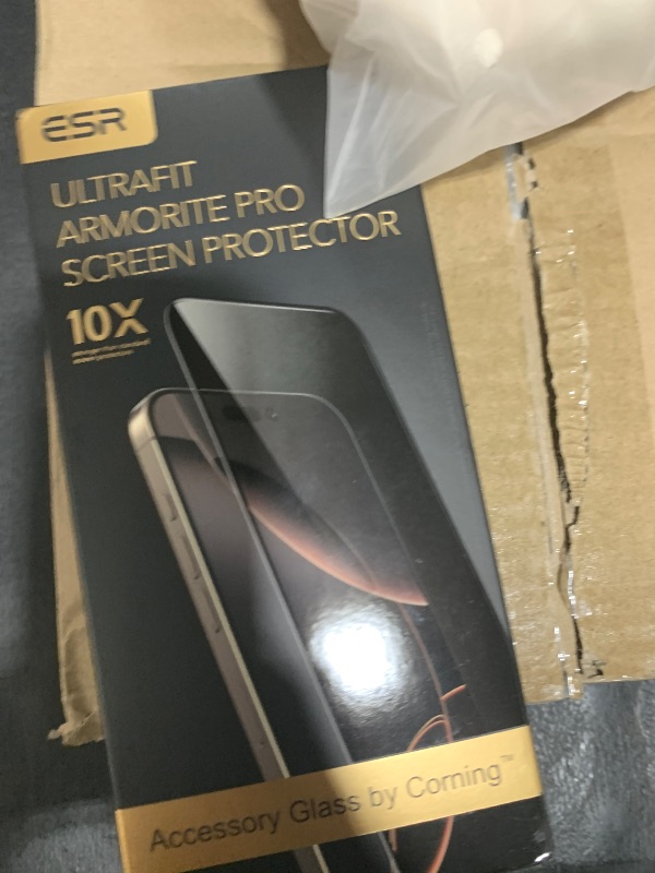 Photo 1 of ESR Accessory Glass by Corning™ 3 Pack 9H+ Glass for iPhone 17/iPhone 16 Pro Screen Protector, Military Grade Shatterproof & Durable with UltraFit Tray