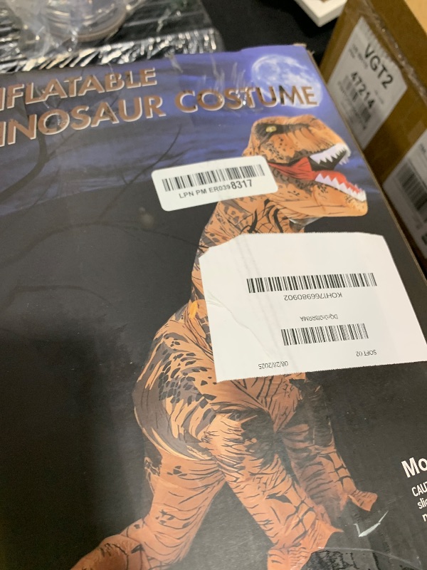 Photo 1 of Lulu Home Halloween Dinosaur Costume, Inflatable T-Rex Dinosaur Costume for Adults, Brown (7.5FT)