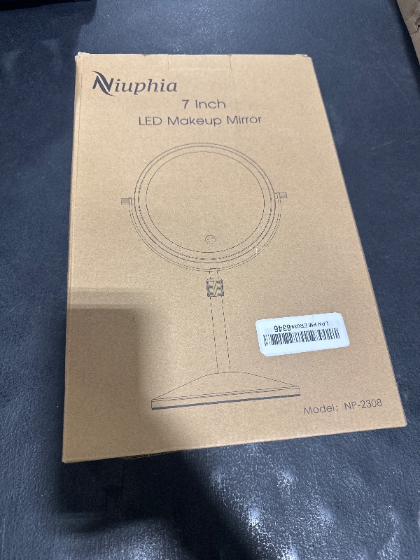 Photo 1 of Niuphia Vanity Mirror with Lights 7" Rechargeable 1x/10x Lighted Makeup Mirror Adjustable Height Double Sided Mirror with Lights 360°Rotating Makeup Mirror