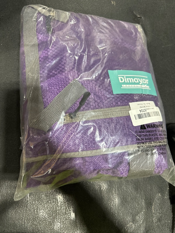 Photo 1 of Dimayar Travel Duffle Bag for Men Women - Foldable Duffel Bag with Shoes Compartment - Overnight Bags Waterproof & Tear Resistant(85L,Purple)