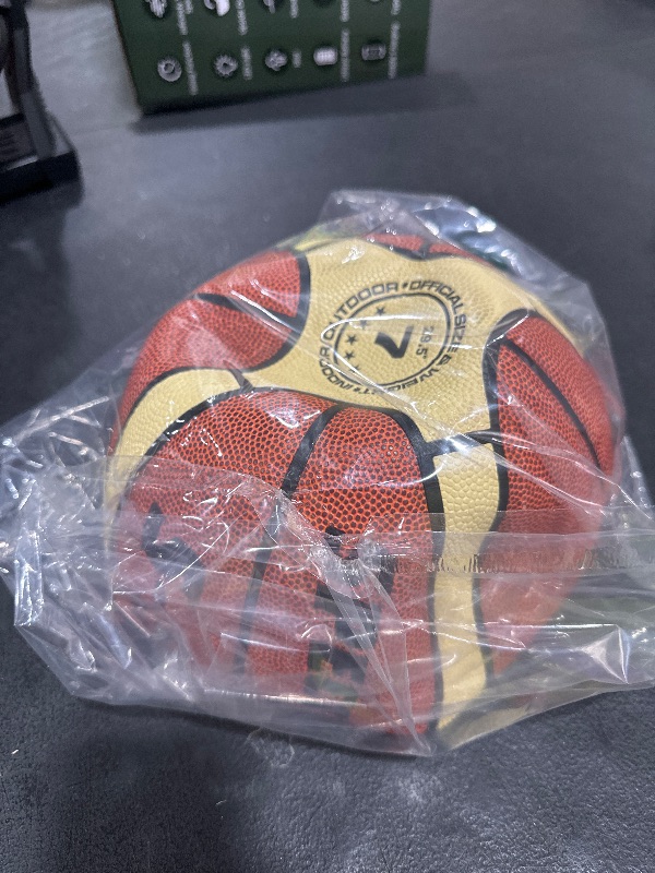 Photo 1 of S&S Worldwide Official Size S-500 Composite Basketball for Competitive Play Indoors and Outdoors. 29.5" Circumference.