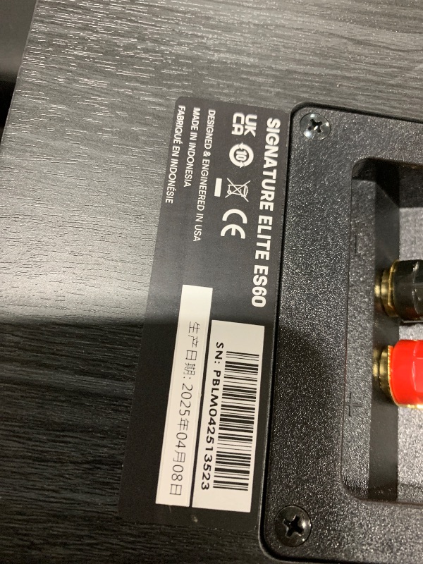 Photo 1 of Polk Signature Elite ES60 Tower Speaker - Hi-Res Audio Certified, Dolby Atmos & DTS:X Compatible, 1" Tweeter & Three 6.5" Woofers, Power Port Technology for Effortless Bass, Stunning Black