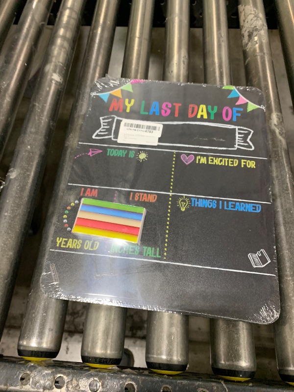 Photo 1 of SUNEE First & Last Day of School Chalkboard Sign (11x14 inches, Double-Sided), My Large Back to School Board, for Kids - Preschool, Kindergarten, 1st Grade Supplies
