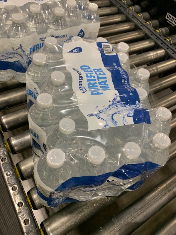 Photo 1 of Amazon Grocery, Purified Water, 16.9 Fl Oz, 24 Ct (Previously Happy Belly, Packaging May Vary)