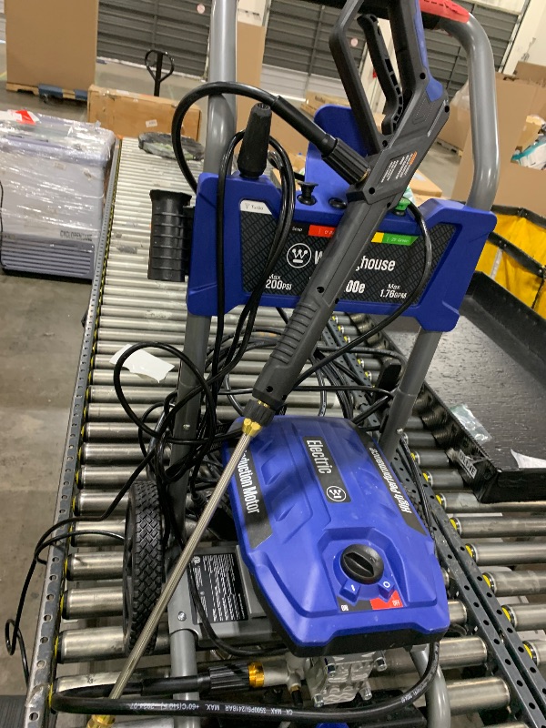 Photo 1 of  Westinghouse WPX3200e Electric Pressure Washer, 3200 PSI and 1.76 Max GPM, Induction Motor, Onboard Soap Tank, Spray Gun and Wand, 5 Nozzle Set, for Cars/Fences/Driveways/Homes/Patios/Furniture, Blue 
