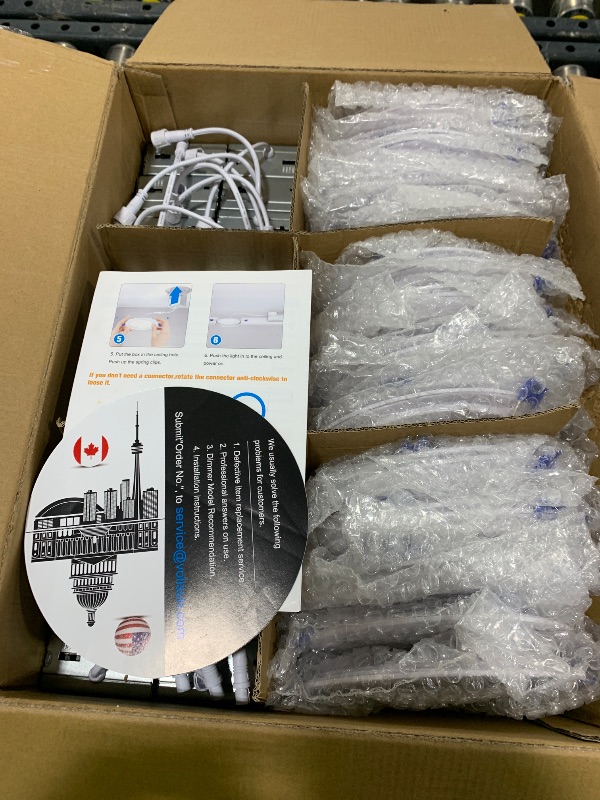 Photo 1 of VOLISUN 24 Pack 6 inch Recessed Lighting, 5CCT LED Recessed Light with Junction Box, 2700K-5000K Selectable, 13W Eqv 120W, 1080LM Dimmable Canless Wafer Downlight, LED Ceiling Light ETL Certificated