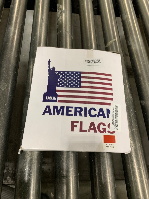 Photo 1 of FLAGPARK Red Flags 2x3 Feet Solid Red Flag Nylon Heavy Duty DIY Pure Flag to Create Your Own Custom - Two Strong Brass Gromments 4 Sewn Stripes Garden Backyard Playground Decoration Indoor Outdoor Banner