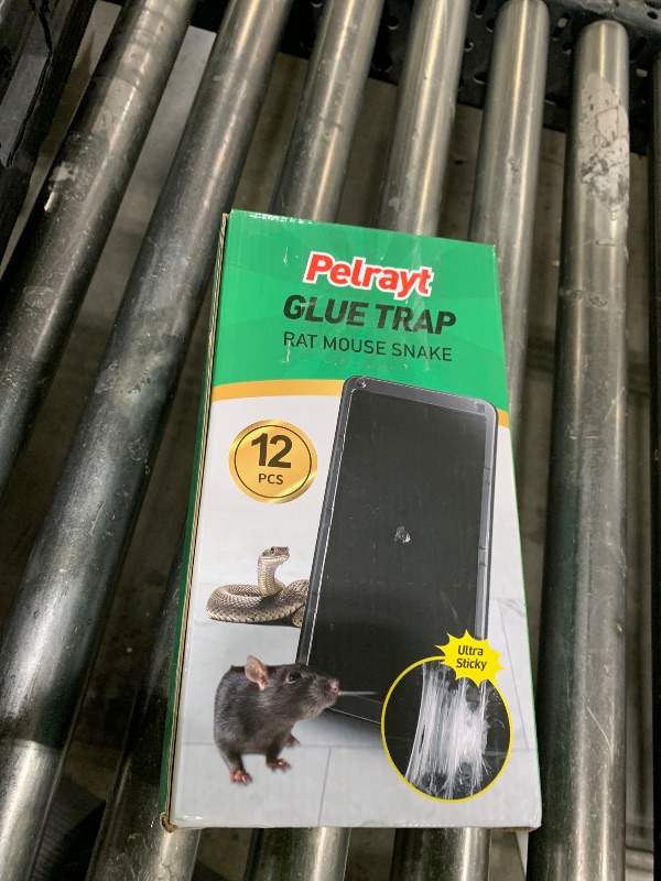 Photo 1 of Pelrayt Glue Mouse Traps Indoor for Home, Rat Trap-12 Pack, Large Heavy Duty Glue Traps for Safe Home Pest Control. Pre-Scented, Non-Toxic Sticky Boards for Mice, Rats & More. Easy To Use