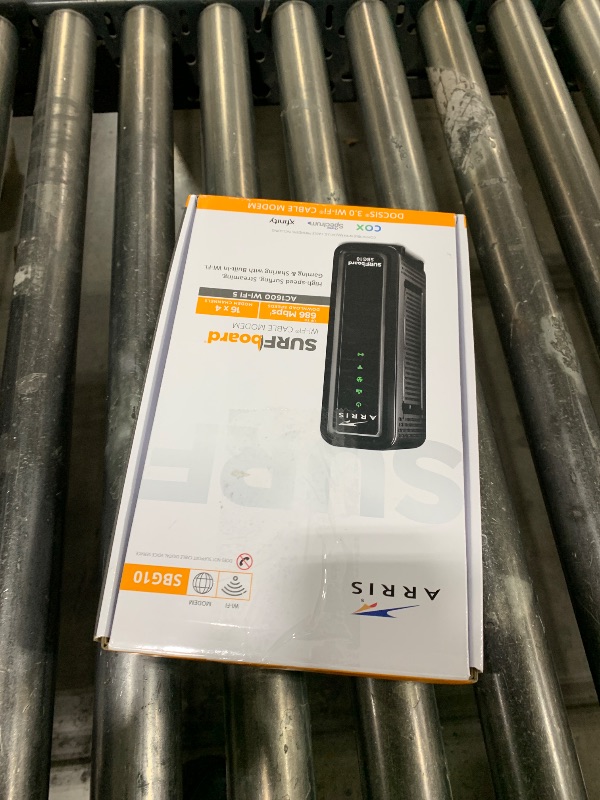 Photo 1 of ARRIS (SBG10) - Cable Modem Router Combo - DOCSIS 3.0 16 x 4 Gigabit & AC1600 WiFi, For Comcast Xfinity, Cox, check with ISP for compatibility [Not for Spectrum] 400 Mbps Max Internet Speeds