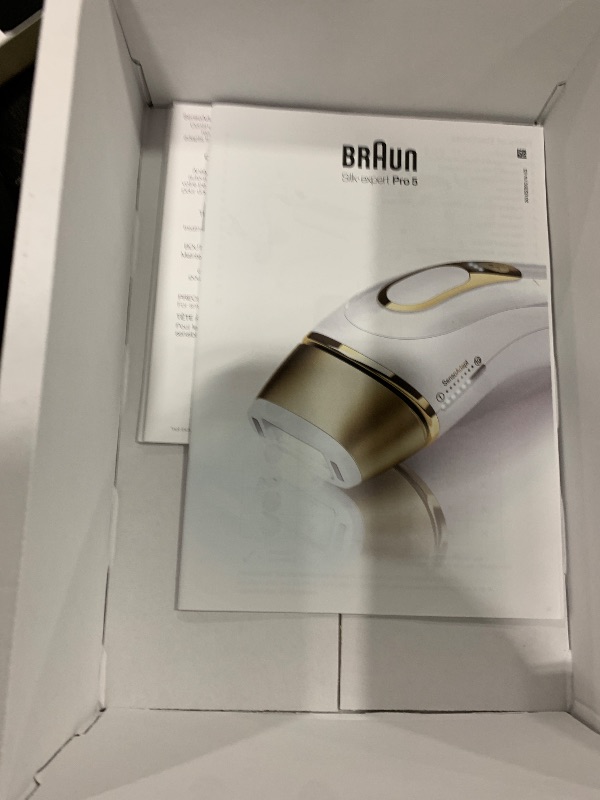 Photo 1 of Braun IPL Silk·Expert Pro 5 PL5157 Latest Generation IPL, Permanent Visible Hair Reduction, Holiday Gifts for Women and Men, at-Home Hair Removal System with Soft Pouch and Precision Head