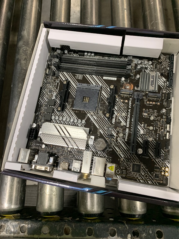 Photo 1 of ASUS Prime B550M-A WiFi II AMD Micro ATX Motherboard with PCIe 4.0, WiFi 6, ECC Memory, HDMI 2.1, RGB Header