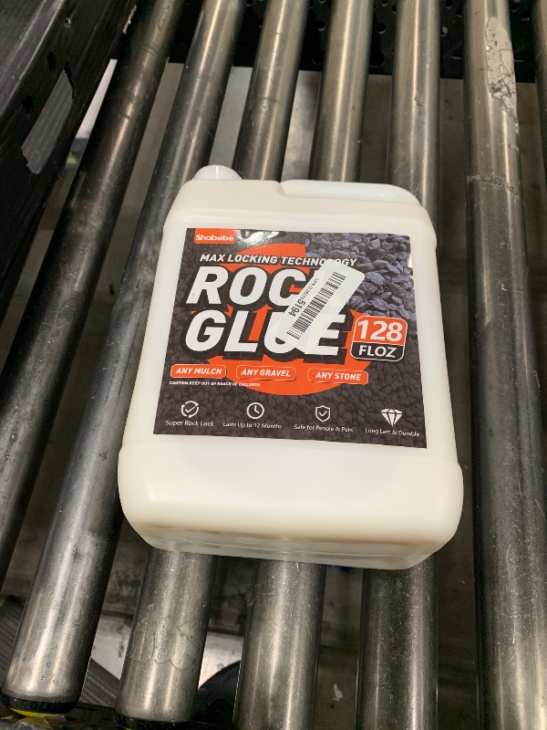 Photo 1 of Rock Glue, 1Gallon Mulch Glue for Landscaping, Fast-Dry Strong Pea Gravel Stabilizer Landscape, Non-Toxic Long-Lasting Dries-Clear Strong Pea Gravel Binder for Pebble, Pine Straw for Outdoor Gardens
