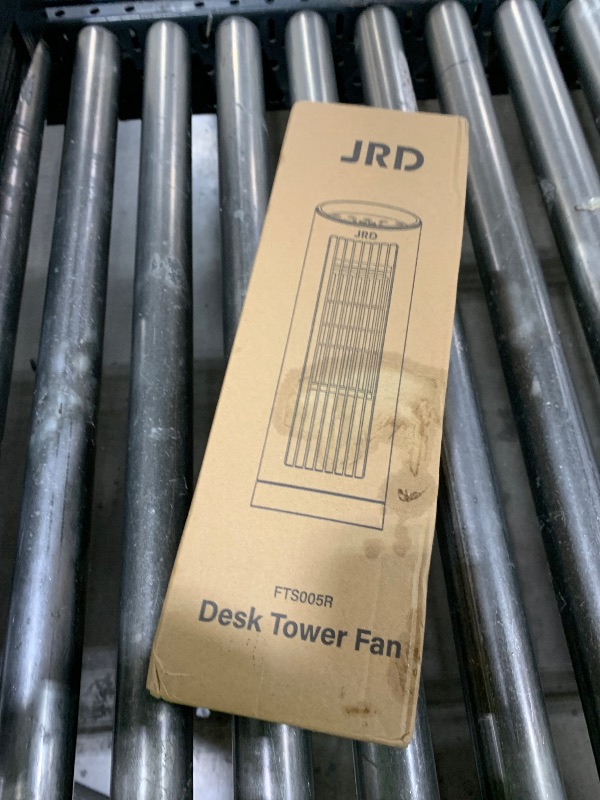 Photo 1 of JRD 13'' Tower Fan for Bedroom, Quiet Cooling Desk Fan with Remote, 80° Oscillating, 3 Speed, 4 Mode, 12h Timer, Digital Touch Screen, Portable, Safe Bladeless Table Fan for Home Desktop Office