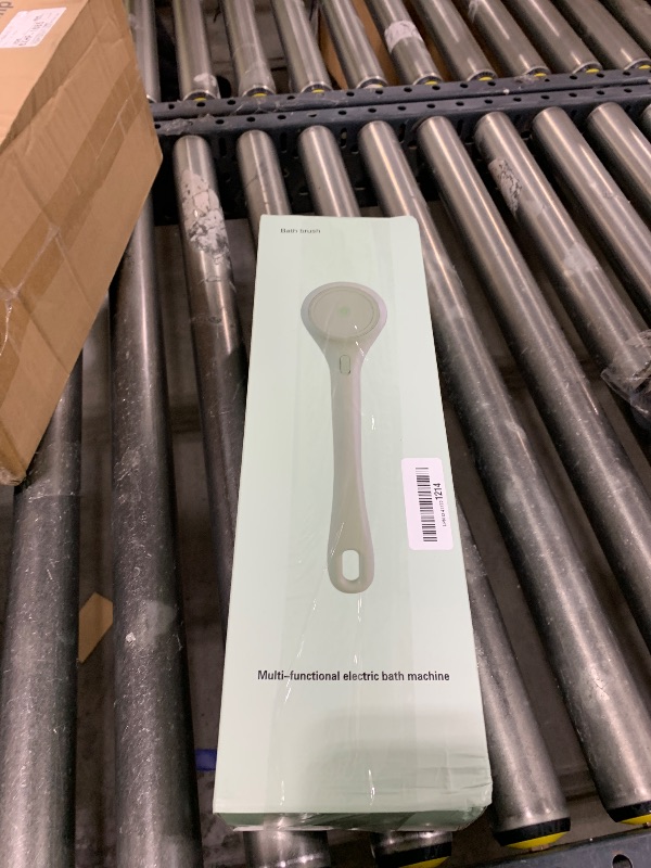 Photo 1 of Electric Body Brush Back Scrubber for Shower, Auto Spinning Exfoliating Massage Bath Brush Rechargeable, Dual Long Handle, Deep Cleansing, Waterproof, Rotating Body Brushes with 5 Brush Heads