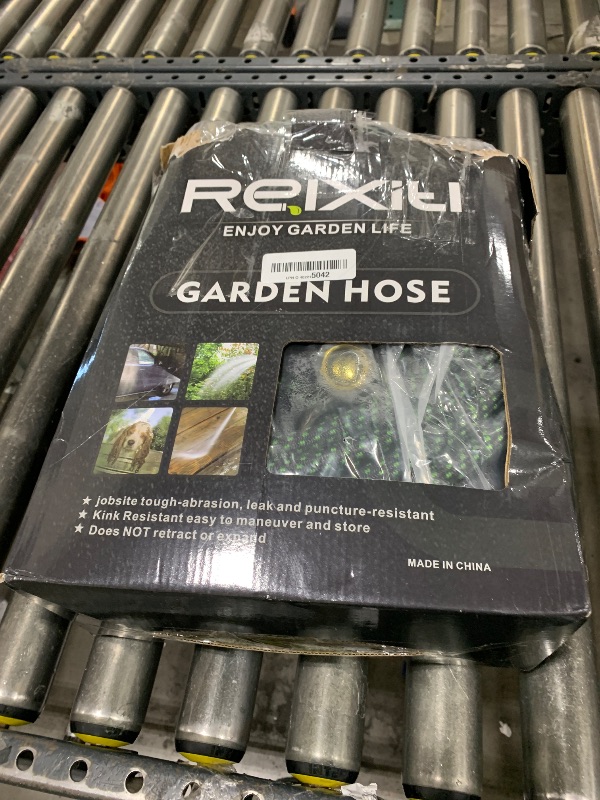 Photo 1 of Relxitl Garden Hose, Flexible Water Hose, Ultra Lightweight Non-Expanding hose with 10 Function Sprayer, Leak proof, Pressure Resistant for Yard, Outdoor (Green, 100FT)